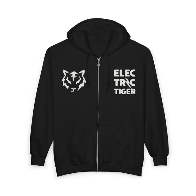 Electric Tiger Electric Tiger Zip Hoodie — 'Go Get Em Tiger' Graphic Full-Zip Sweatshirt bottle