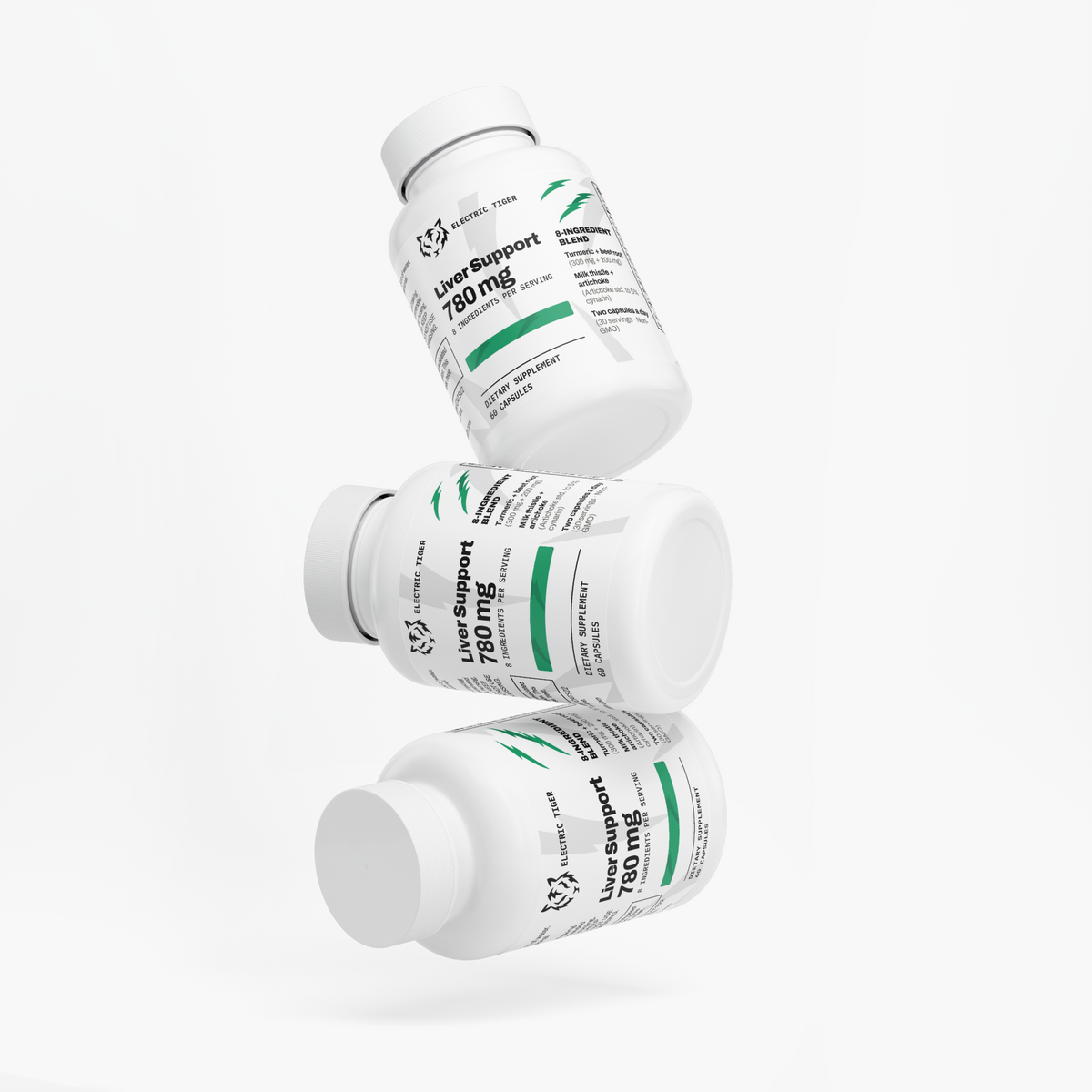 Electric Tiger Liver Support bottles