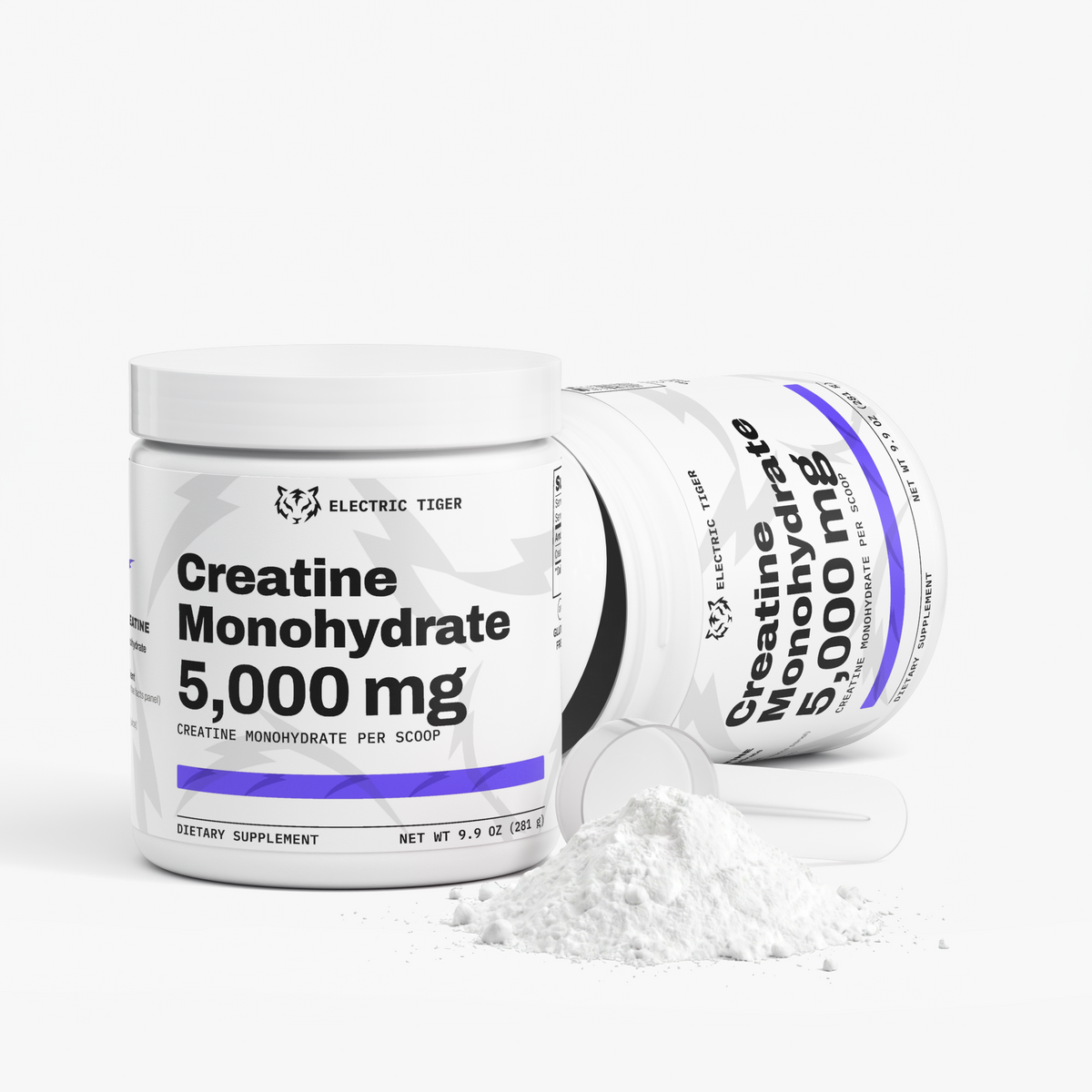 Electric Tiger Creatine Monohydrate tub, open