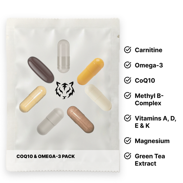 Electric Tiger CoQ10 & Omega-3 Pack bottle