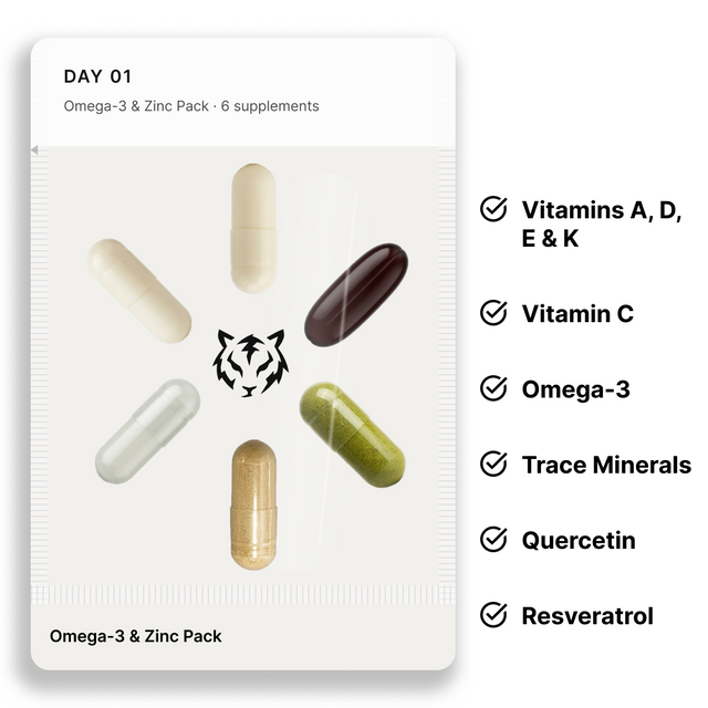 Electric Tiger Omega-3 & Zinc Pack bottle