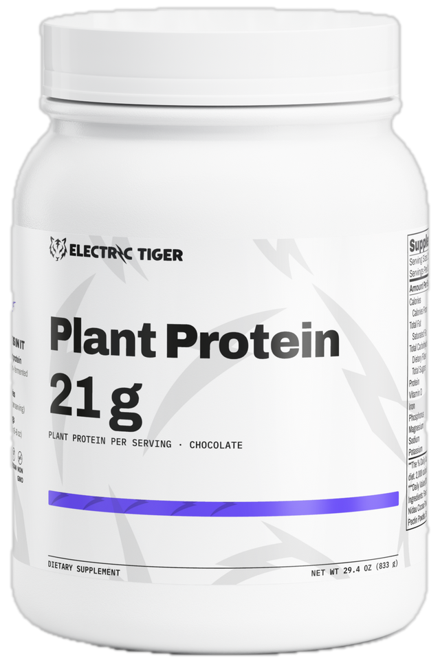 Electric Tiger Plant Protein (Chocolate) bottle